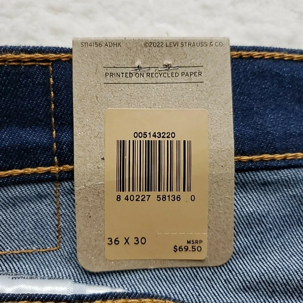 Levis 514 Jeans Mens 36x30 Blue Straight Fit Stretch Denim Pants RepelPro